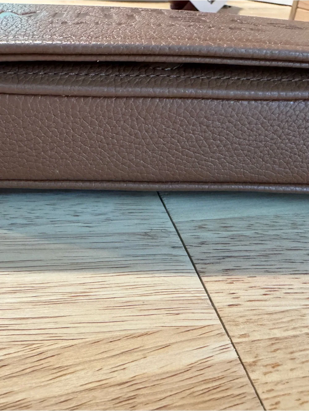 Marc Jacobs Brown Pebbled Leather Zip Wallet with Debossed THE MINI BAG